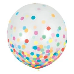 Amscan_OO Multi Colour Confetti Latex Balloon 60cm 2pk