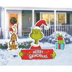 Amscan_OO Dr. Seuss The Grinch Merry Christmas Yard Signs 4pk