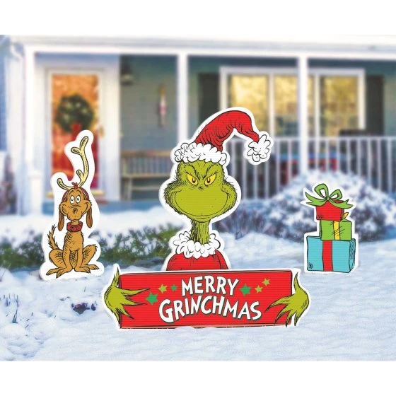 Amscan_OO Dr. Seuss The Grinch Merry Christmas Yard Signs 4pk 3 Amscan_OO Dr. Seuss The Grinch Merry Christmas Yard Signs 4pk