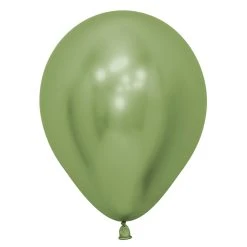 Amscan_OO Metallic Reflex Lime Green Latex Balloons 12cm 50pk