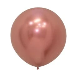 Amscan_OO Metallic Reflex Rose Gold Latex Balloons 60cm 3pk