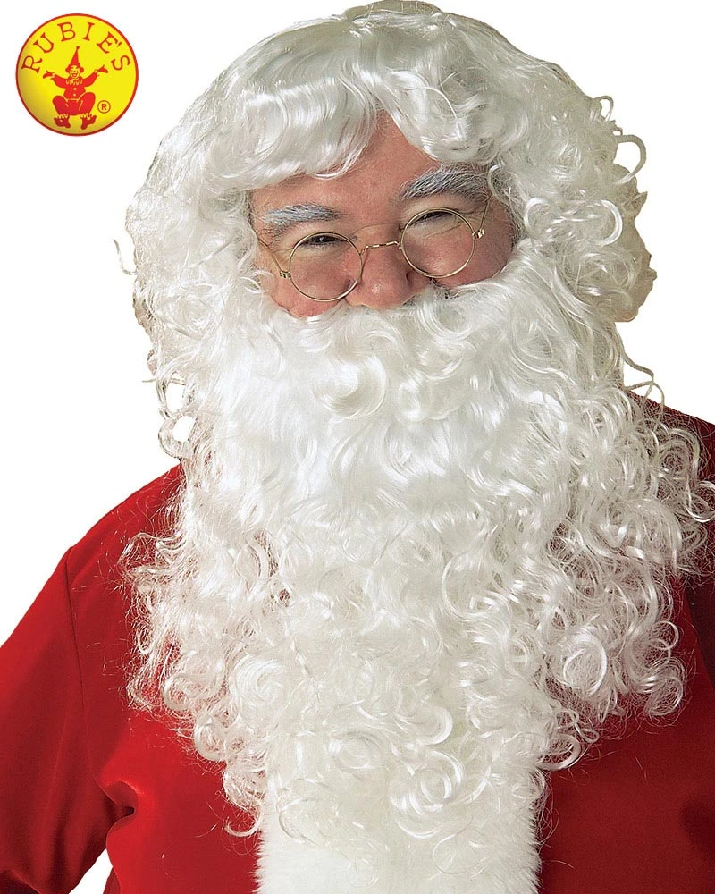 Rubies Santa Classic Beard & Wig Set Adult 3 Rubies Santa Classic Beard & Wig Set Adult