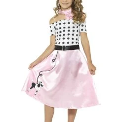 Smiffys Girls Costume - 50s Poodle Girl