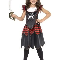 Smiffys Girls Costume - Pirate Skull & Crossbones Girl