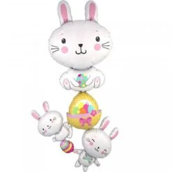 Amscan_OO Multi-Balloon Bunny Stacker Foil Balloon 88cm X 154cm Each