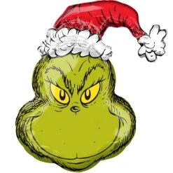 Amscan_OO The Grinch Stole Christmas SuperShape Self Sealing Foil Balloon 66cm X 73cm Each