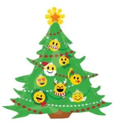 Amscan_OO Christmas Tree And Emoticon Ornaments SuperShape Foil Balloon 86cm X 83cm Each