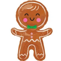 Amscan_OO Happy Gingerbread Man Foil Balloon55cm X 78cm Each