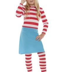 Smiffys Girls Costume - Wheres Wally? Wenda Child