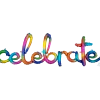 Amscan_OO Phrase Celebrate Rainbow Splash Foil Balloon 149cm X 50cm Each -Amscan shop 3918311