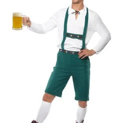 Smiffys Mens Costume - Green Oktoberfest Lederhosen -Amscan shop 39497 0