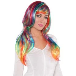 Amscan_OO Rainbow Glamorous Wig Each