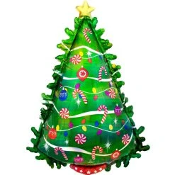 Amscan_OO Green Christmas Tree SuperShape 66cm X 91cm Each