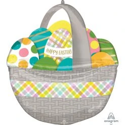Amscan_OO Easter Egg Basket Supershape Foil Balloon 63cm X 66cm Each