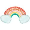 Amscan_OO Retro Rainbow Supershape Foil Balloon 93cm X 55cm Each