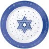 Amscan_OO Hanukkah Premium Round Foil Hot Stamped Plastic Lunch Plates 19cm 20pk -Amscan shop 430624