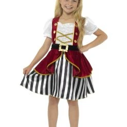 Smiffys Girls Costume - Red Pirate Girl