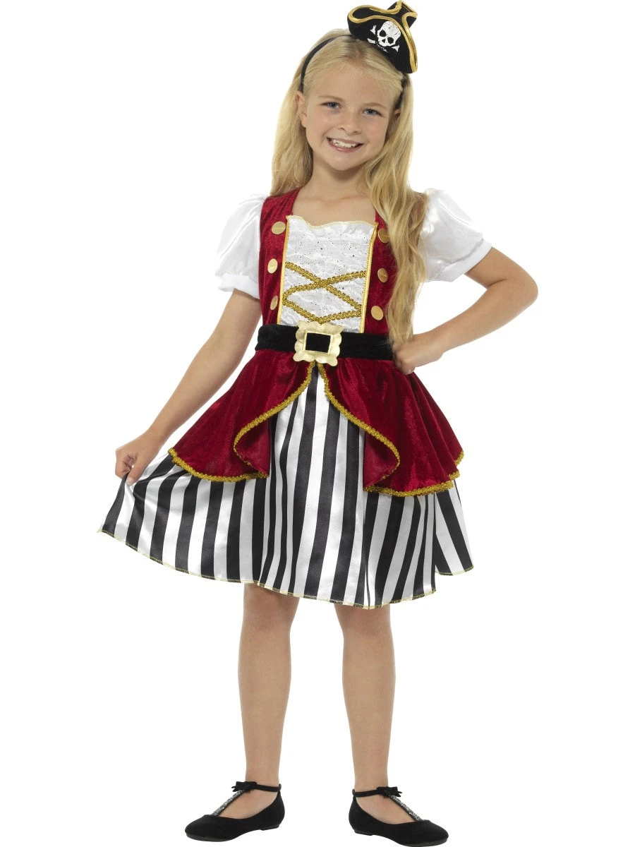 Smiffys Girls Costume - Red Pirate Girl 3 Smiffys Girls Costume - Red Pirate Girl