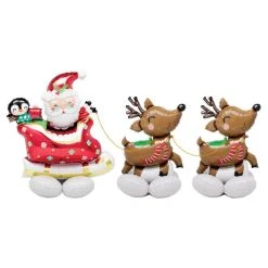 Amscan_OO Santa And Reindeers Decor Kit Airloonz Foil Balloons 251cm X 129cm Each