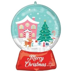 Amscan_OO Nostalgic Merry Christmas Wonderland Snow Globe SuperShape Foil Balloon 50cm X 68cm Each