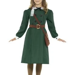 Smiffys Girls Costume - WW2 Evacuee Girl