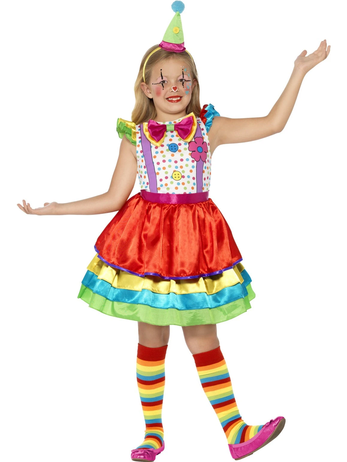 Smiffys Girls Costume - Clown Girl 3 Smiffys Girls Costume - Clown Girl