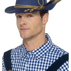 Smiffys Blue Authentic Bavarian Oktoberfest Hat