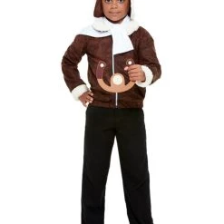 Smiffys Kids Costume - Brown WW1 Pilot Costume