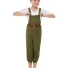 Smiffys Girls Costume - Green WW2 Little Land Girl Costume -Amscan shop 50741