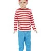 Smiffys Kids Costume - Where's Wally Red & White Costume -Amscan shop 50895
