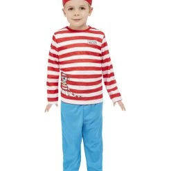 Smiffys Kids Costume - Where's Wally Red & White Costume