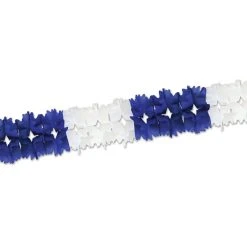 Beistle_US Blue & White Pageant Garland 7in X 14.6in Each