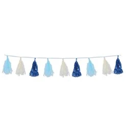 Beistle_US Metallic & Tissue Tassel Garland 9.75in X 8ft Each