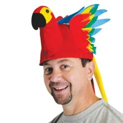 Beistle_US Plush Parrot Hat Each