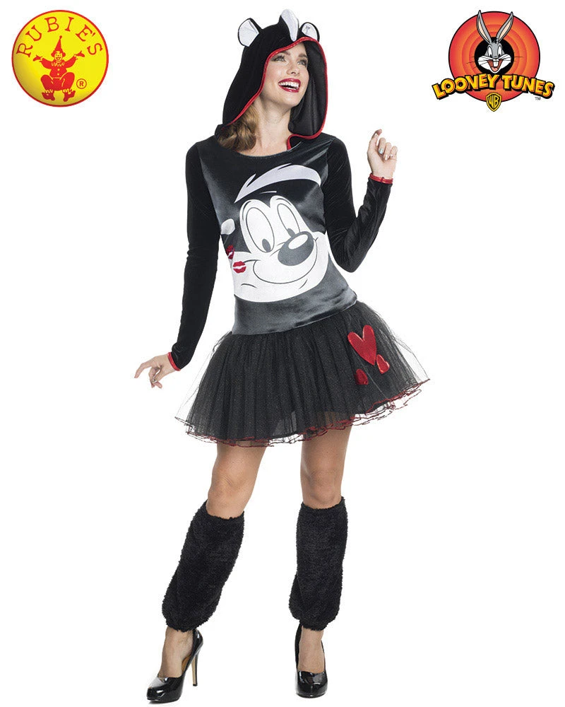 Rubies Women's Costume - Pepe Le Pew Hooded Tutu Dress 5 Rubies Women's Costume - Pepe Le Pew Hooded Tutu Dress - Image 3