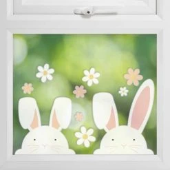 Amscan_OO Eggciting Easter Bunny Easter Window Stickers 24.5cm X 37.5cm 2pk