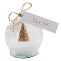 Amscan_OO Gold Glitter Snow Globe Place Card Holders 4pk