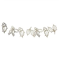Amscan_OO Gold Glitter Holly Garland 2m Each