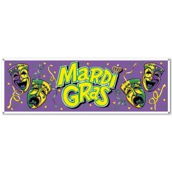 Beistle_US Mardi Gras Sign Banner 5ft X 21in. Each