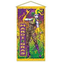 Beistle_US Mardi Gras Door,Wall Panel 30in X 5ft.Each
