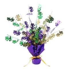 Beistle_US Mardi Gras Gleam Burst Centerpiece 15in. Each