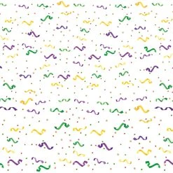 Beistle_US Mardi Gras Confetti & Serpentine Border 22in X 30ft. Each