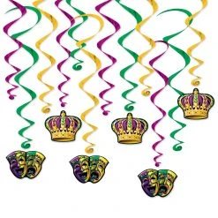 Beistle_US Mardi Gras Whirls 17.5in-31.5in. 12pk