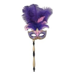 Beistle_US Mardi Gras Costume Mask With Stick