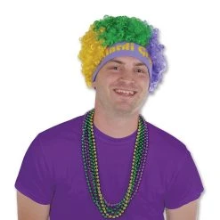 Beistle_US Mardi Gras Wig Each