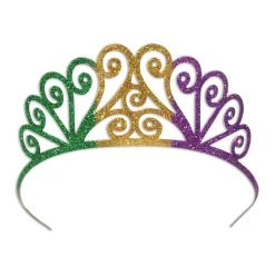 Beistle_US Glittered Metal Mardi Gras Tiara Each