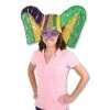 Beistle_US Masked Mardi Gras Hat With Sequined Drape Each -Amscan shop lg 60847