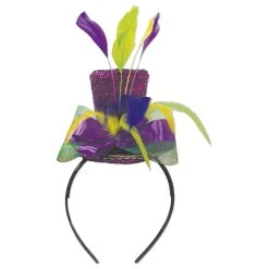 Beistle_US Mardi Gras Top Hat Headband Each