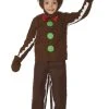 Smiffys Kid's Costume - Brown Little Gingerbread Man Costume -Amscan shop little gingerbread man costume